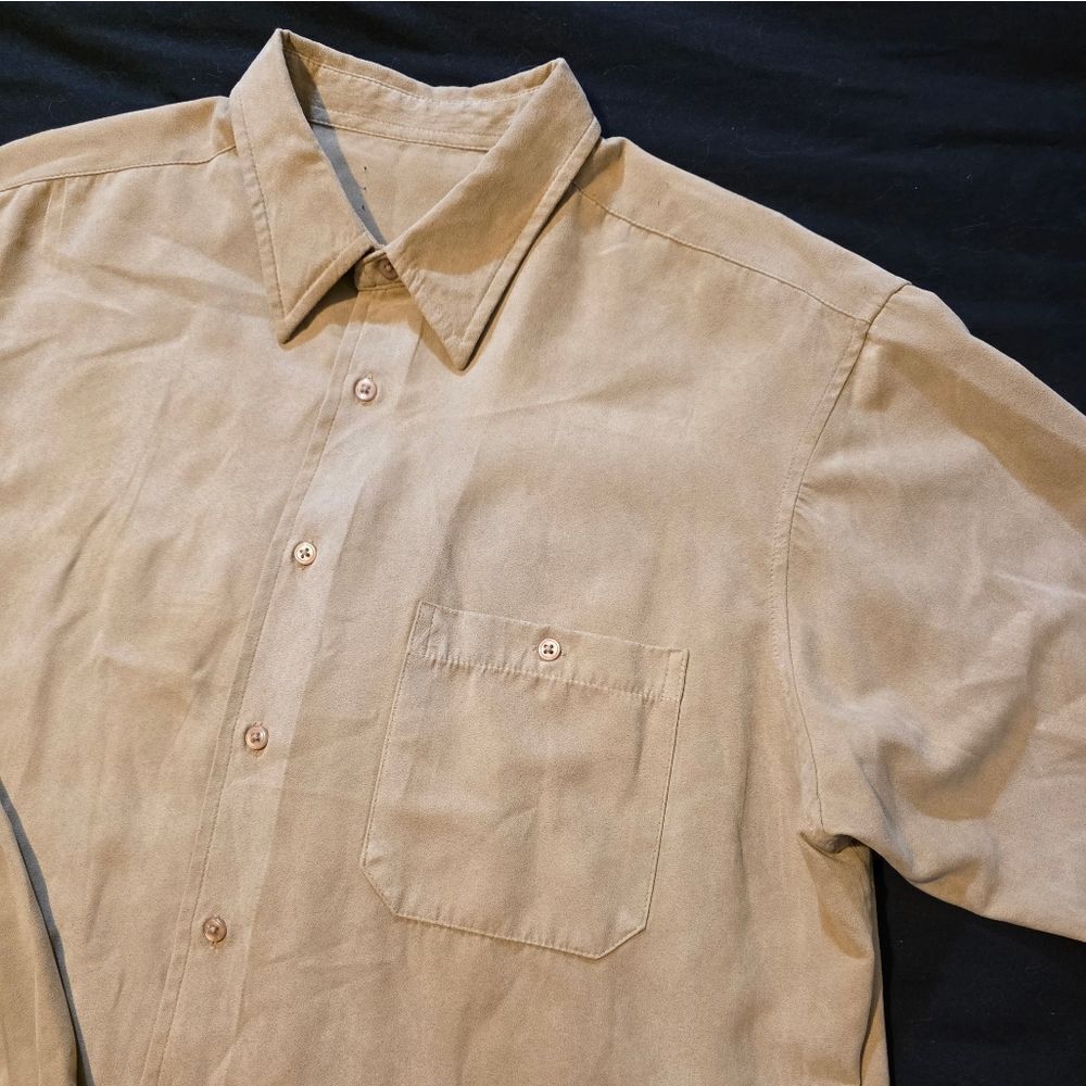 Tan Button-Up Shirt - Picture 2 of 3